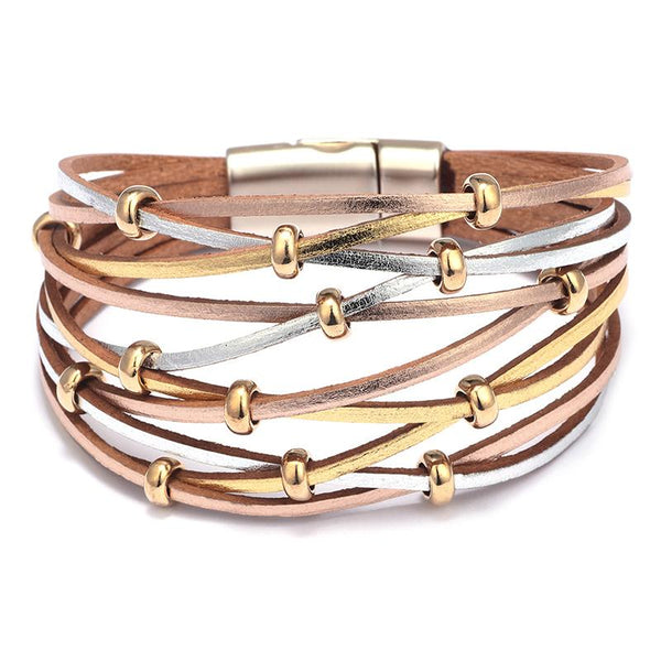 Elegant & Comfortable Multilayer Leather Bracelet - Find Your Joy Today