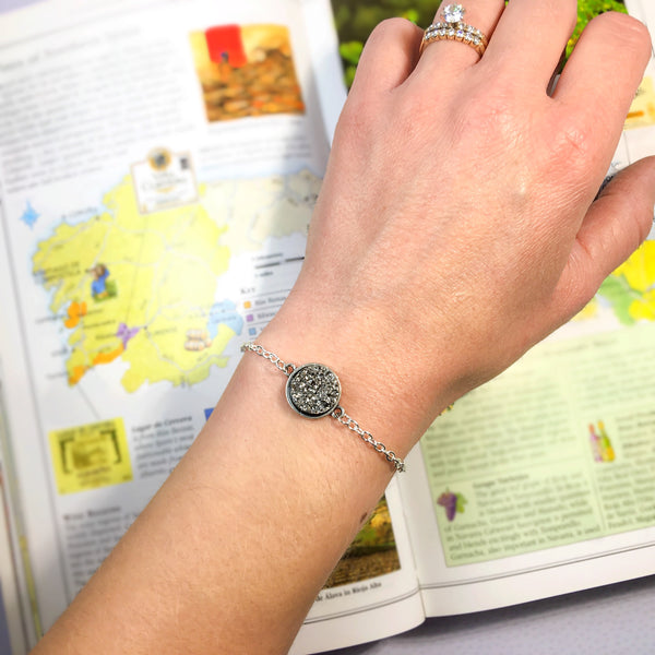 Dazzling Druzy Antique Silver Bracelet - 7 Colors - Find Your Joy Today