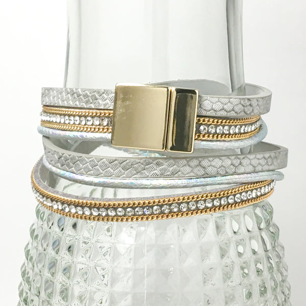 Trendy Velvet & Rhinestone Druzy Bracelet - Find Your Joy Today