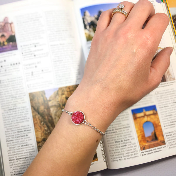 Dazzling Druzy Antique Silver Bracelet - 7 Colors - Find Your Joy Today