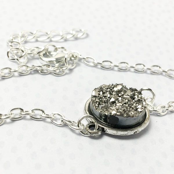Dazzling Druzy Antique Silver Bracelet - 7 Colors - Find Your Joy Today