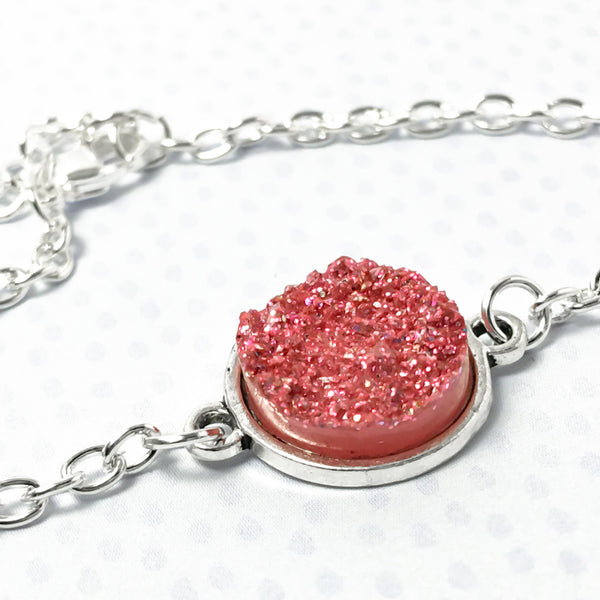 Dazzling Druzy Antique Silver Bracelet - 7 Colors - Find Your Joy Today