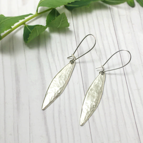 Diamond Hammered Drop Earrings - Copper - Silver - Gold - Find Your Joy Today