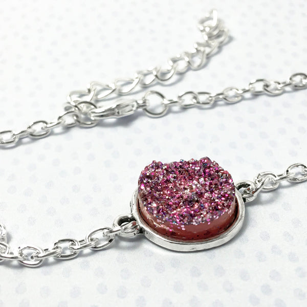 Dazzling Druzy Antique Silver Bracelet - 7 Colors - Find Your Joy Today